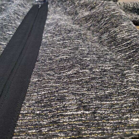 NWT $90 Gap Women's Medium Gray Black Metallic Full Zip Blazer Jacket Pockets - Picture 8 of 10